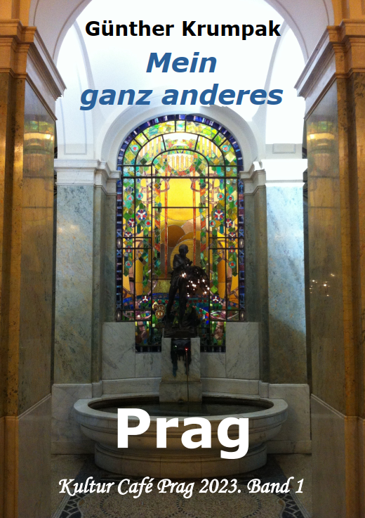 Ein Kunstwerk mit einem dekorativen, bunten Glasfenster und einer Statue in einem stilvollen Innenraum, umgeben von marmornen WÃ¤nden.